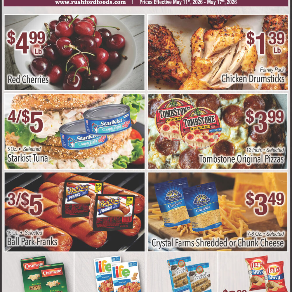Rushford, Preston and Harmony Foods Weekly Specials